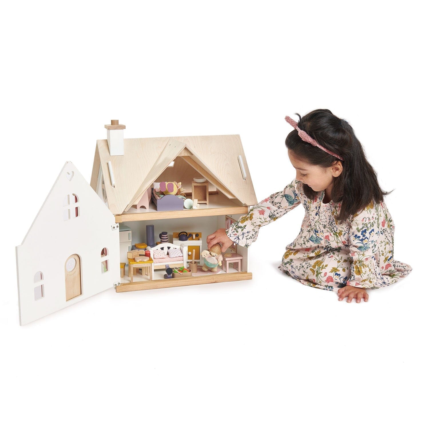 Tender Leaf - Cottontail Cottage Wooden Dollhouse - Heirloom‑Quality