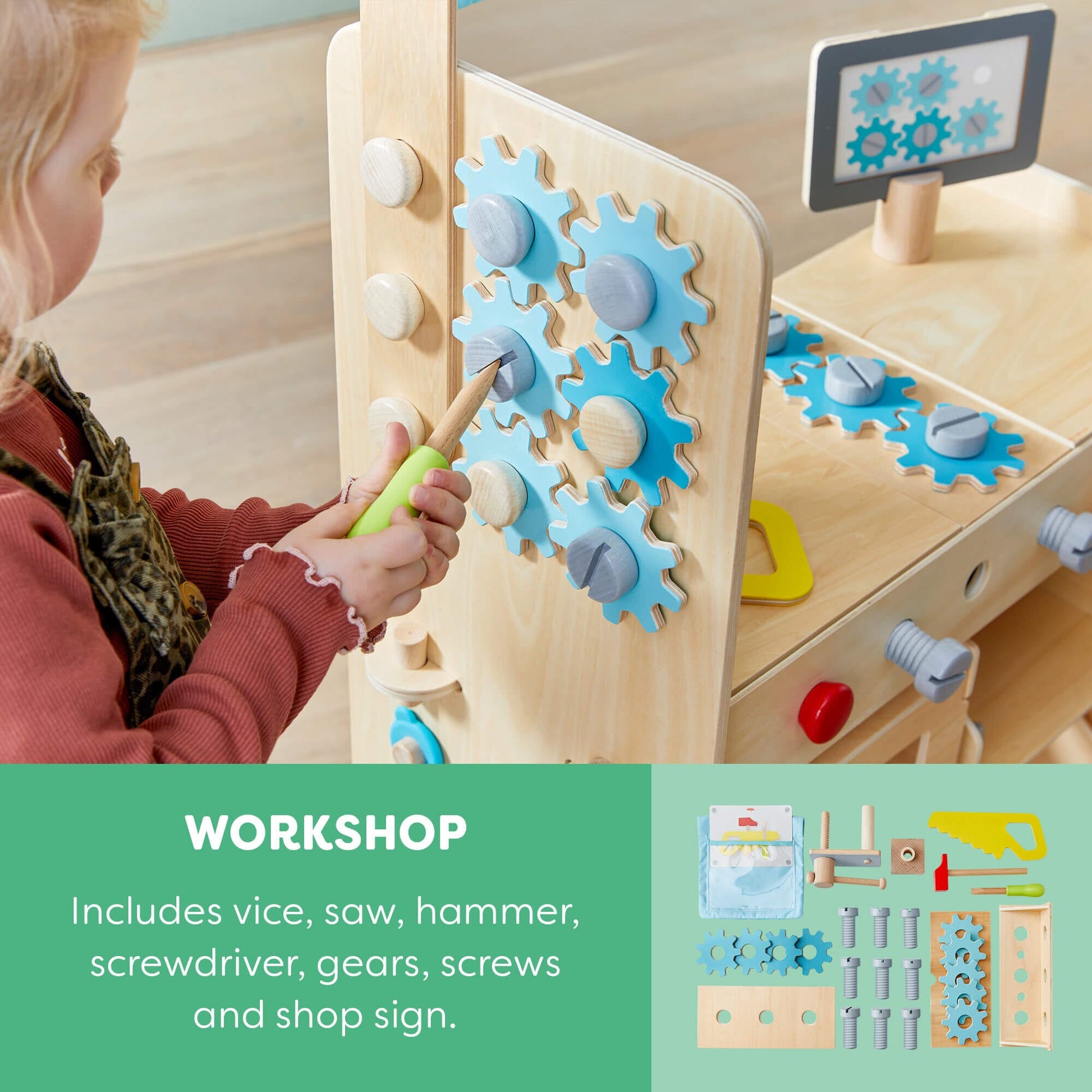 Creative Play 3 in 1 – Play Kitchen, Store & Workshop Role Play 