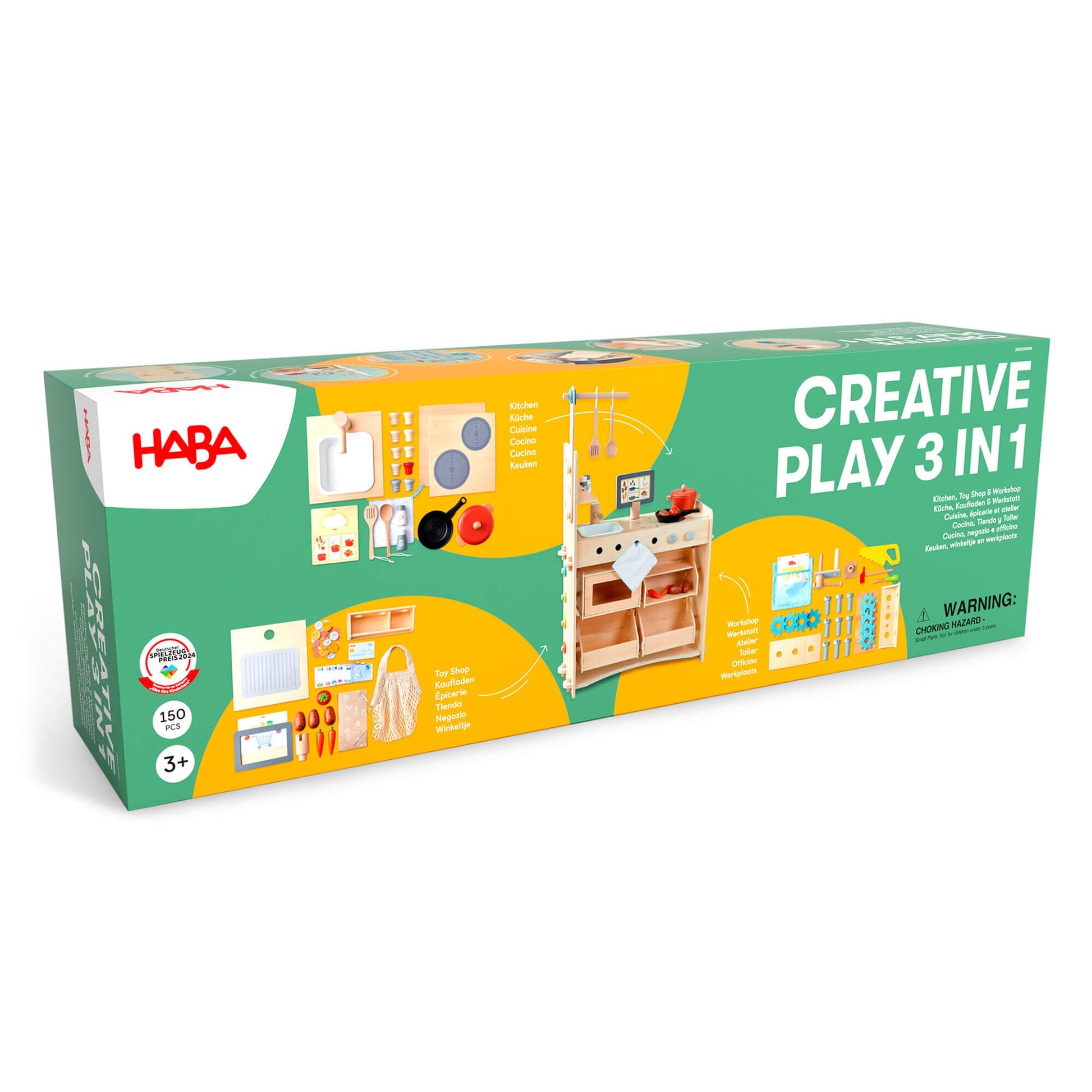 Creative Play 3 in 1 – Play Kitchen, Store & Workshop Role Play 
