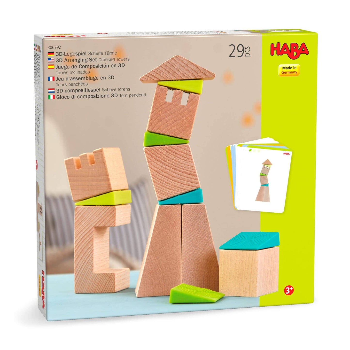 HABA USA - Crooked Towers Wooden Blocks