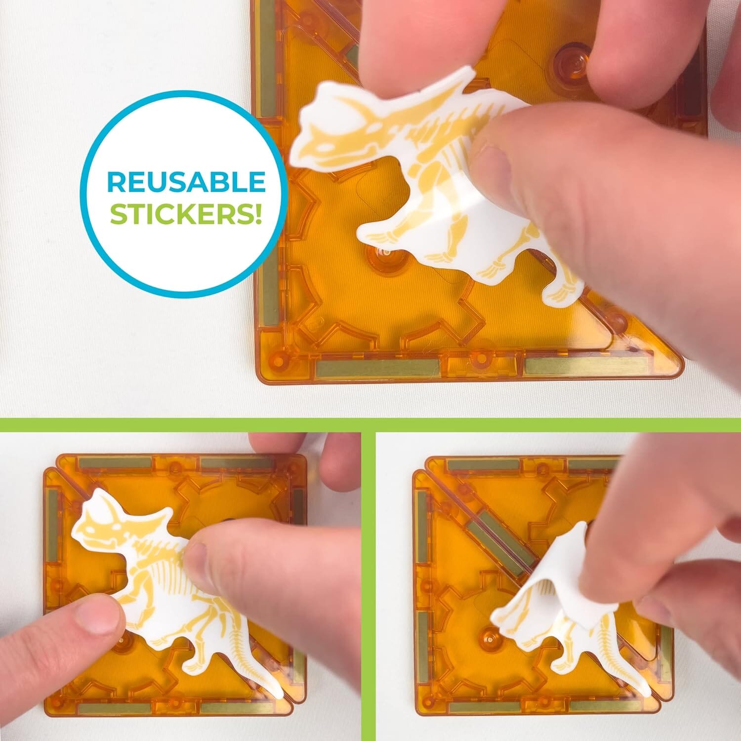Tytan Tiles - Dinosaurs 60 - Piece Magnetic Tiles Building Set