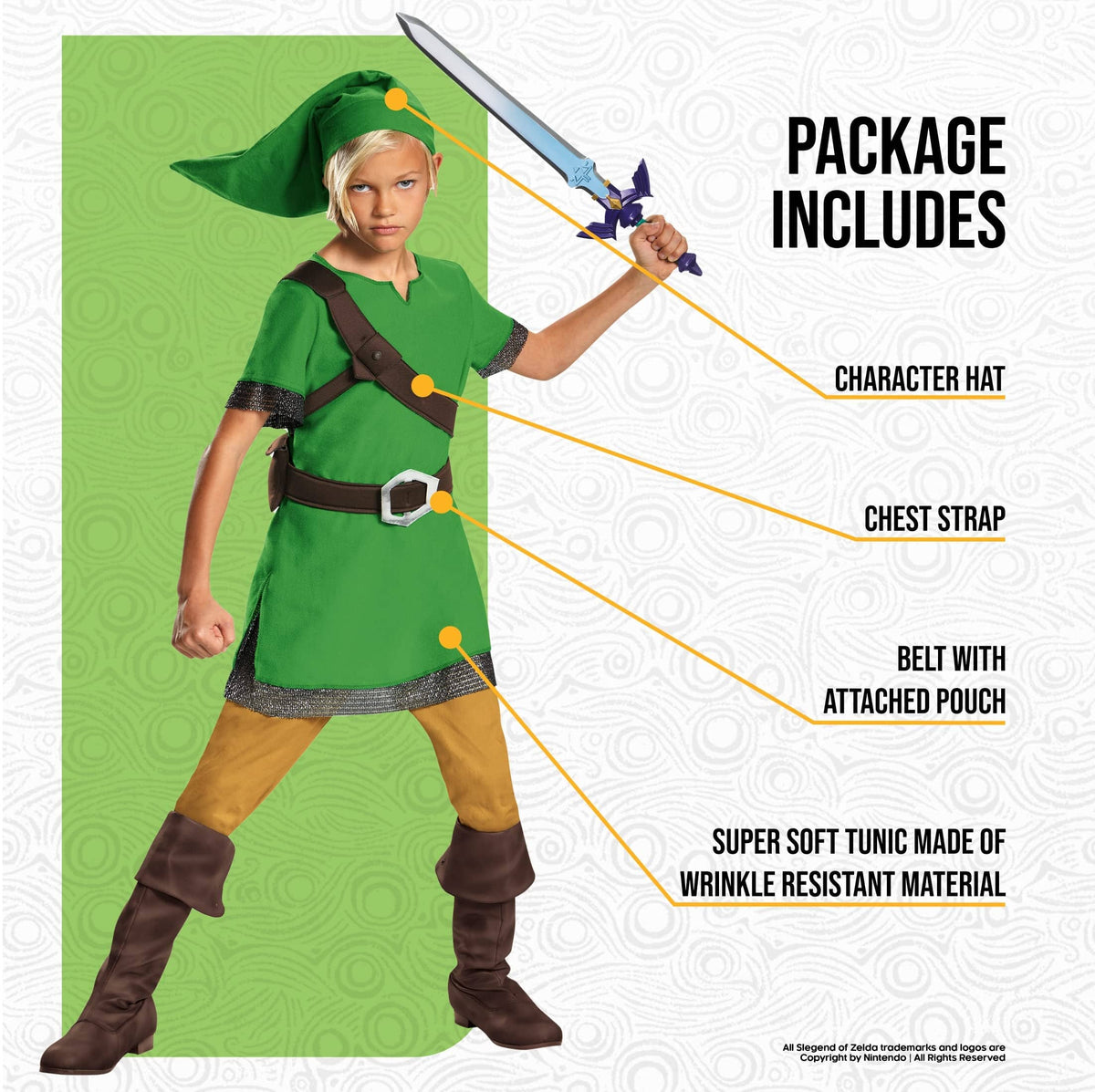 Disguise Legend of Zelda Link Kids Costume 85718J Size 14-16