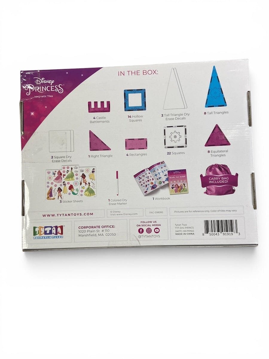 Disney Princess Magnetic Tile Castle Building Set Toys 