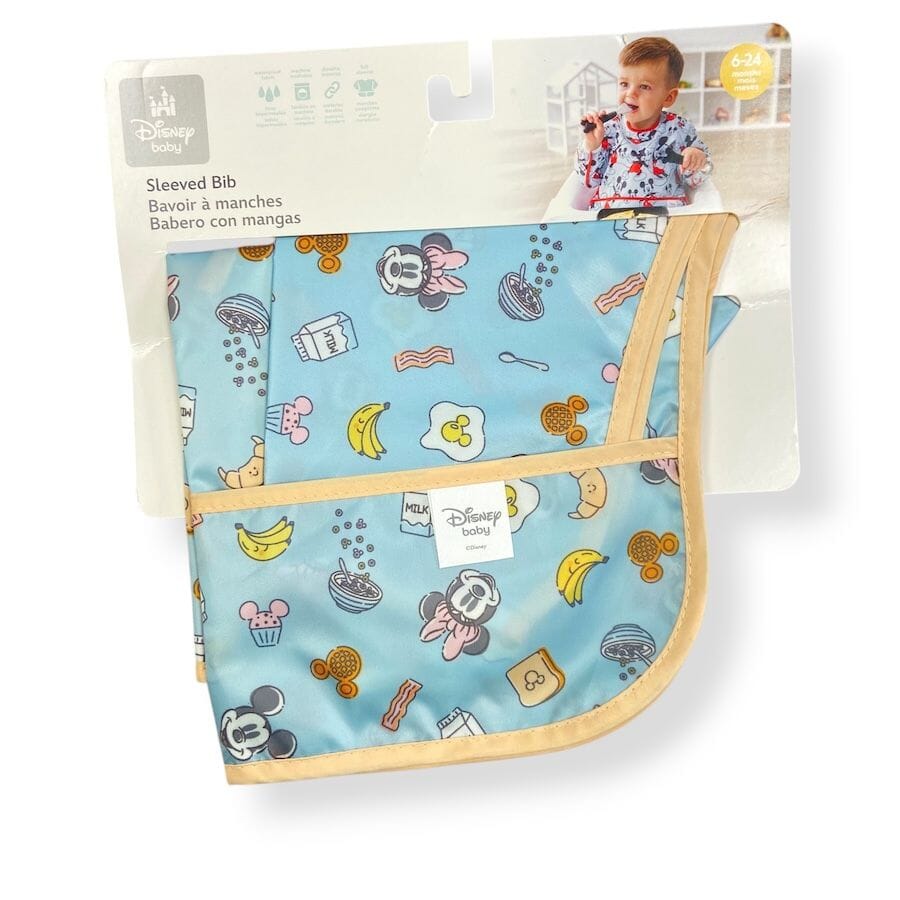 Disney - Disney Sleeved Bib: Mickey + Minnie Sunny Side Up