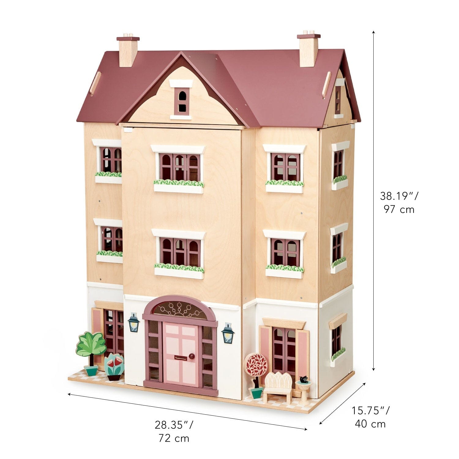 Tender Leaf - Fantail Hall - 3 Story Dollhouse with Attic