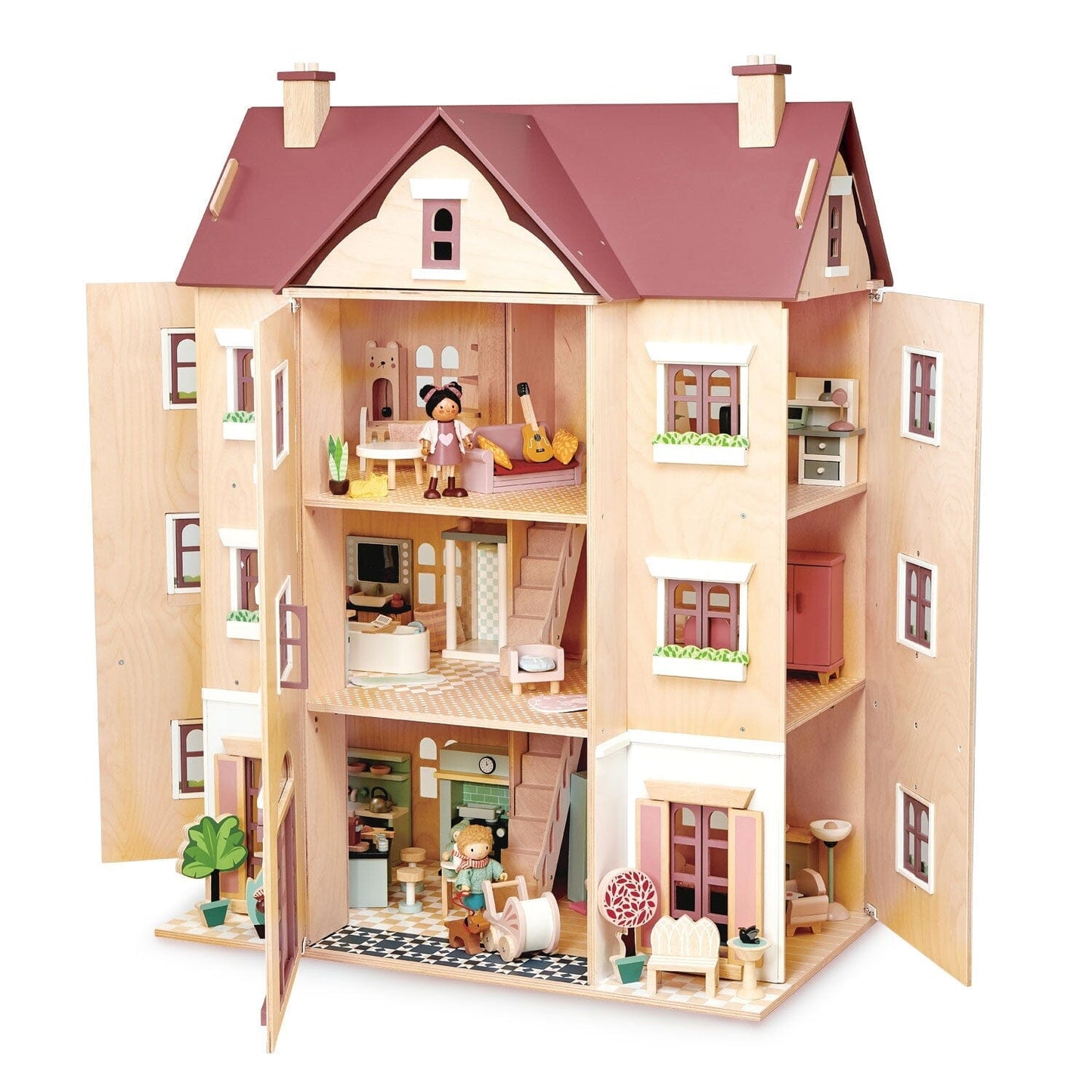 Tender Leaf - Fantail Hall - 3 Story Dollhouse with Attic