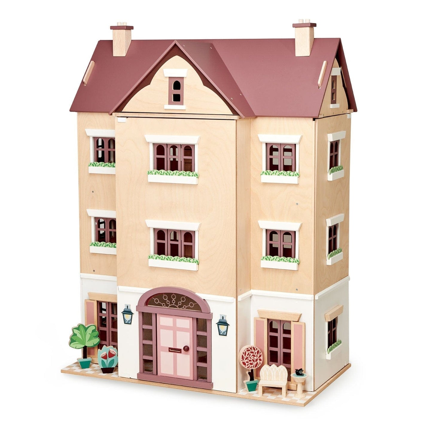 Fantail Hall 3 story dollhouse based on British architecture.