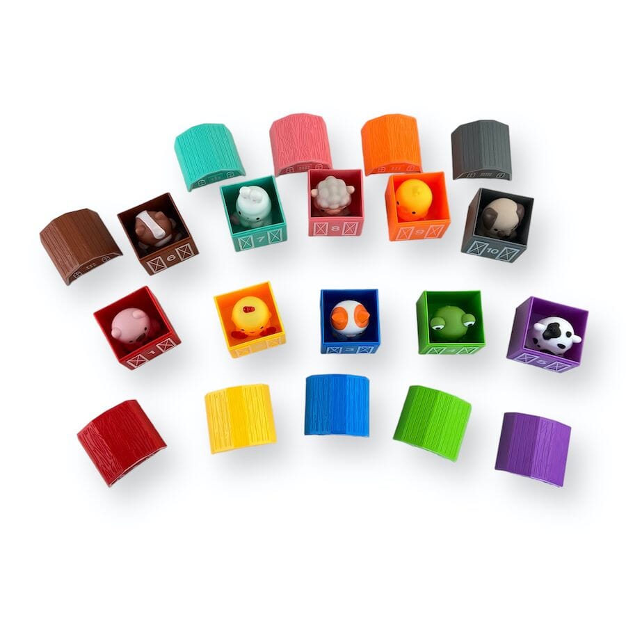 Aigybobo - Farm Animals Toys Finger Puppets & Counting