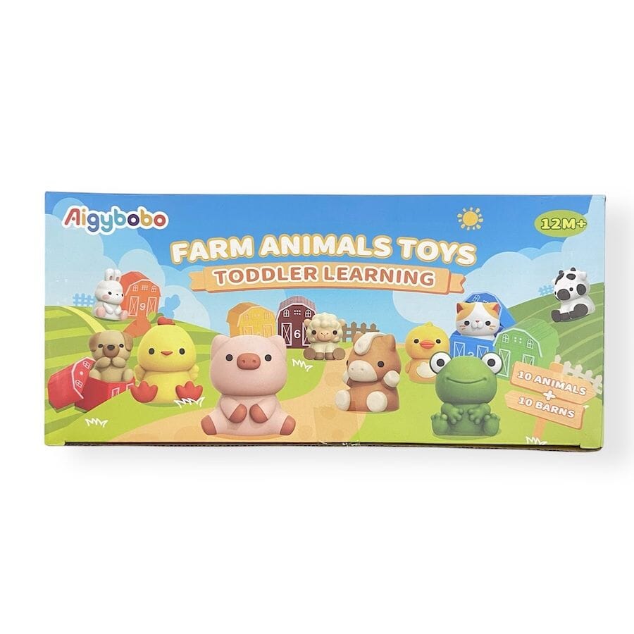 Aigybobo - Farm Animals with Barns Learning Set