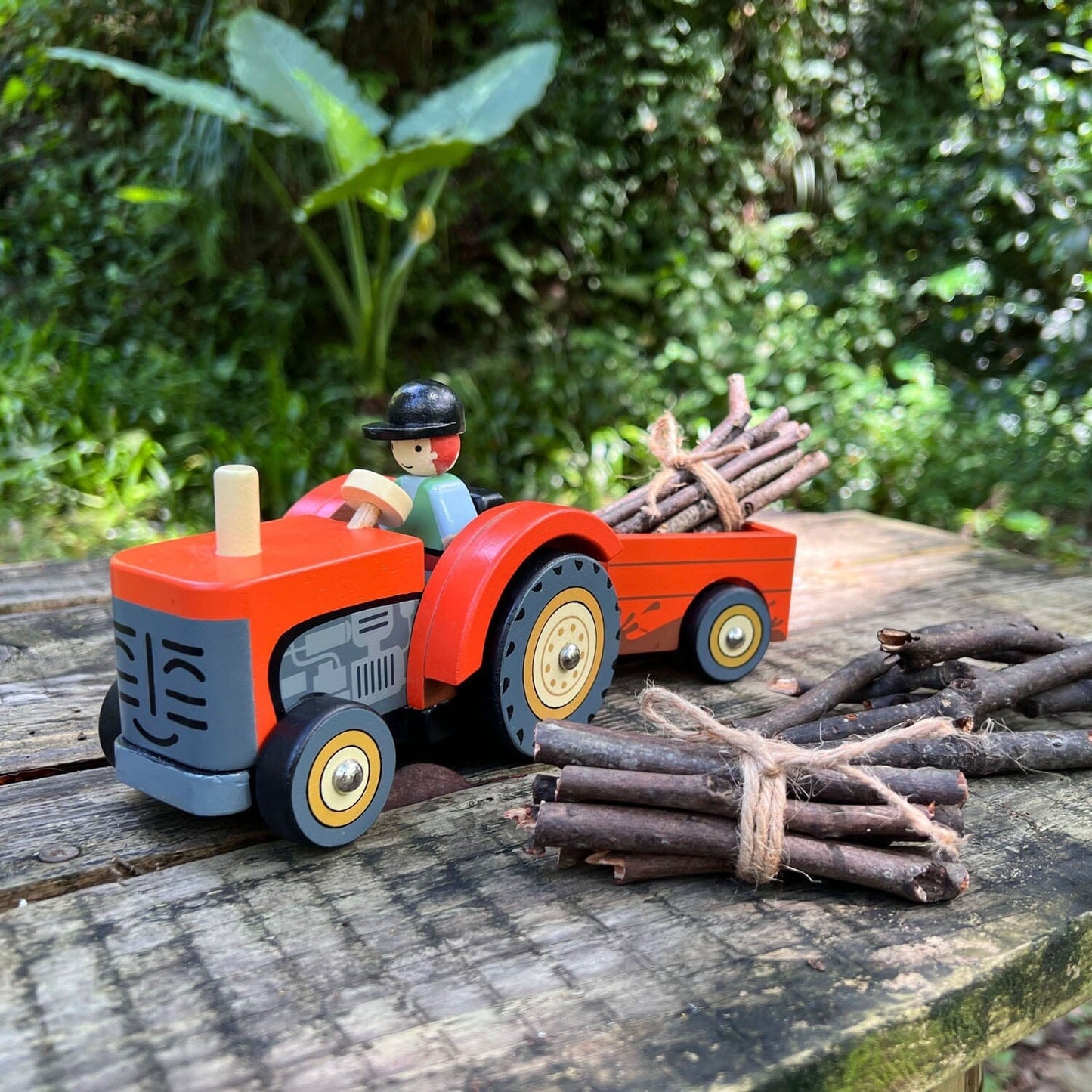 Tender Leaf - Farmyard Wood Toy Tractor