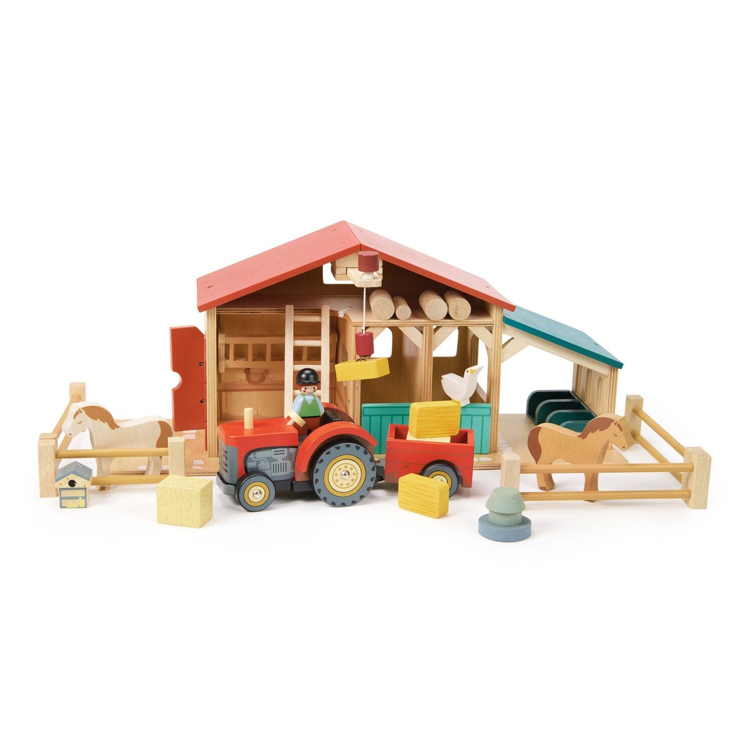 Tender Leaf - Farmyard Wood Toy Tractor