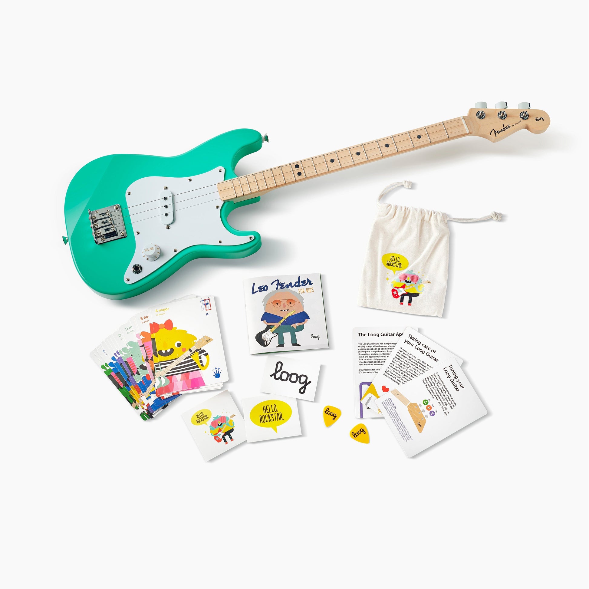 Fender X Loog Stratocaster Electric Guitar Fender x Loog Pro Electric Guitars 