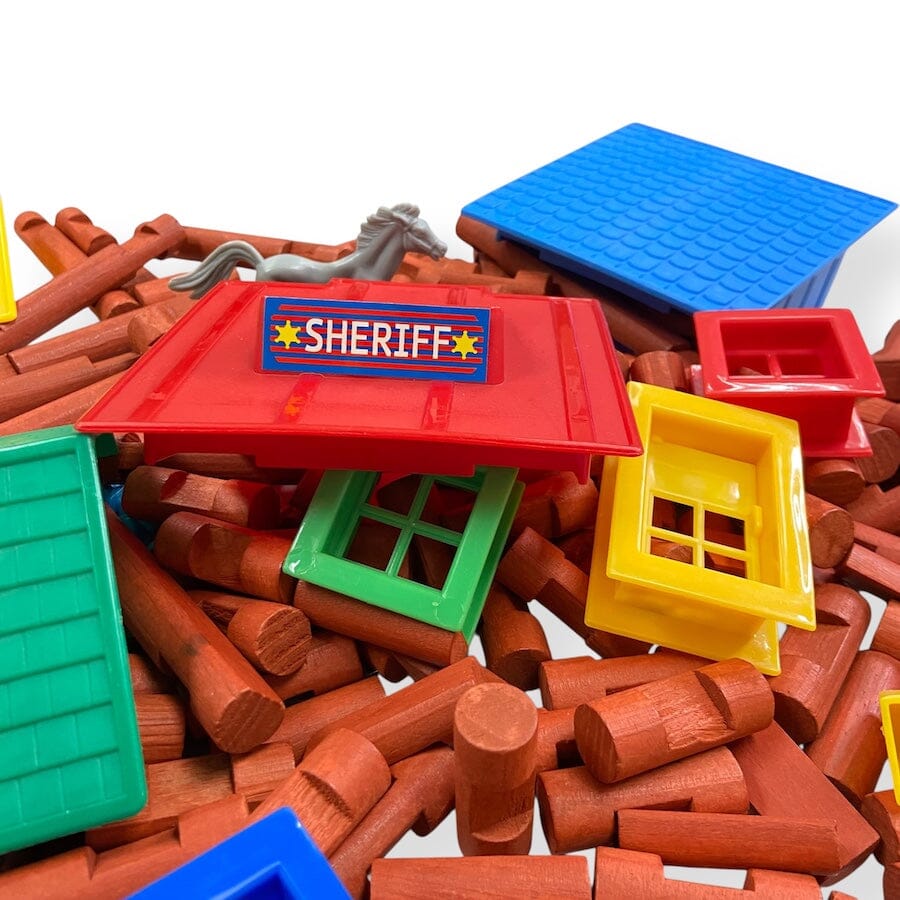 First Learning - First Learning Wooden Log Building Set