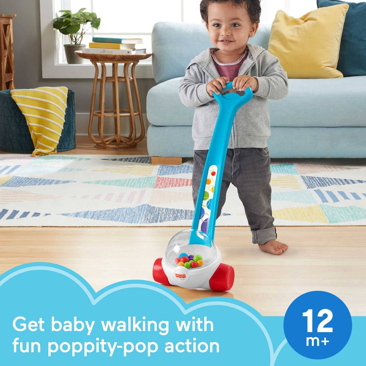 Fisher-Price Corn Popper Push-Along Toy GKX69 Blue