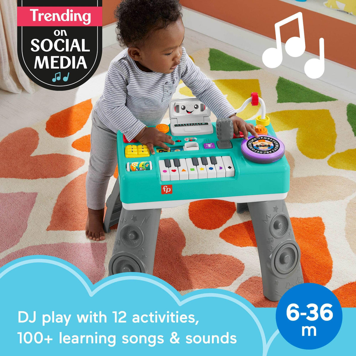 Fisher-Price Laugh & Learn Mix & Learn DJ Table JMD00