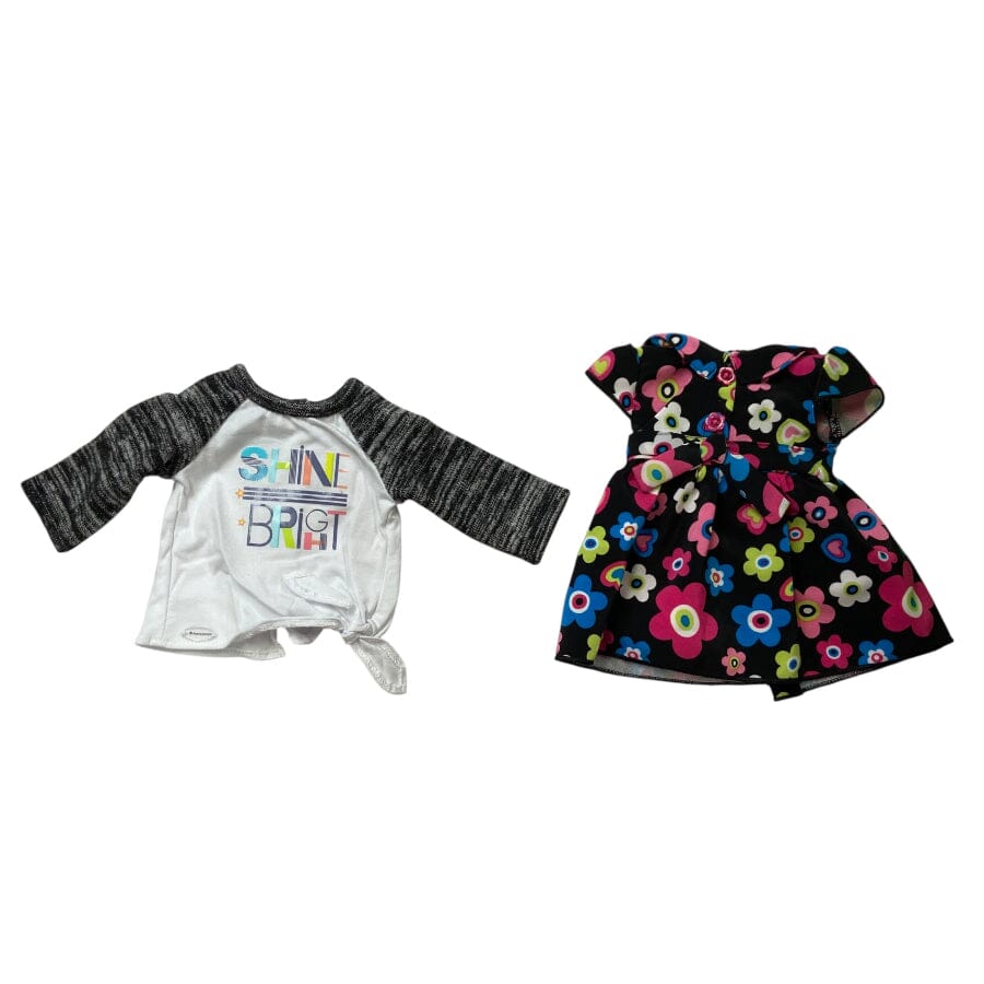 Floral Dress & Shirt Bundle - 18" Dolls Toys 