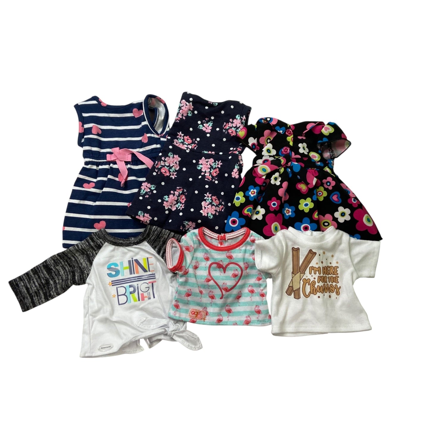 Floral Dress & Shirt Bundle - 18" Dolls Toys 