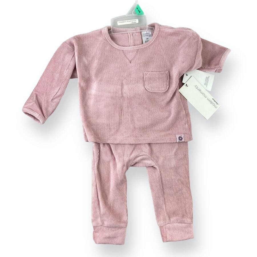 Gerber Ribbed Velour 2-piece Outfit 6-9M Clothing 