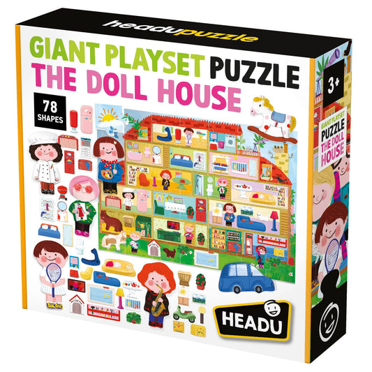 Giant Playset Puzzle The Doll House - Preschool Learning Toy Puzzles 