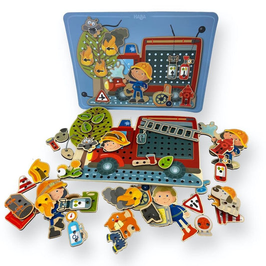 HABA Fire Engine Rescue Threading Game Toys 