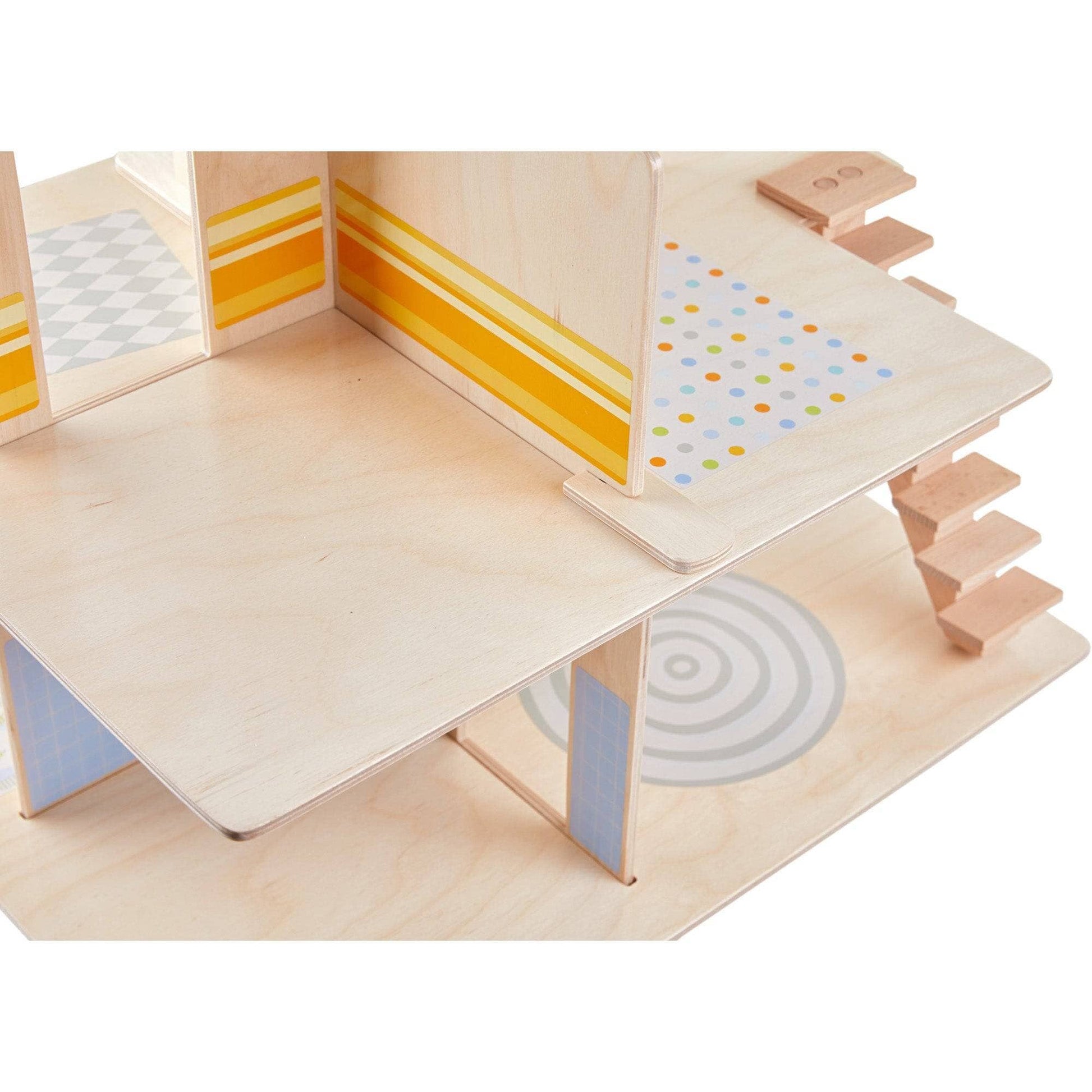 HABA USA - HABA Little Friends Dollhouse Town Villa with Furniture