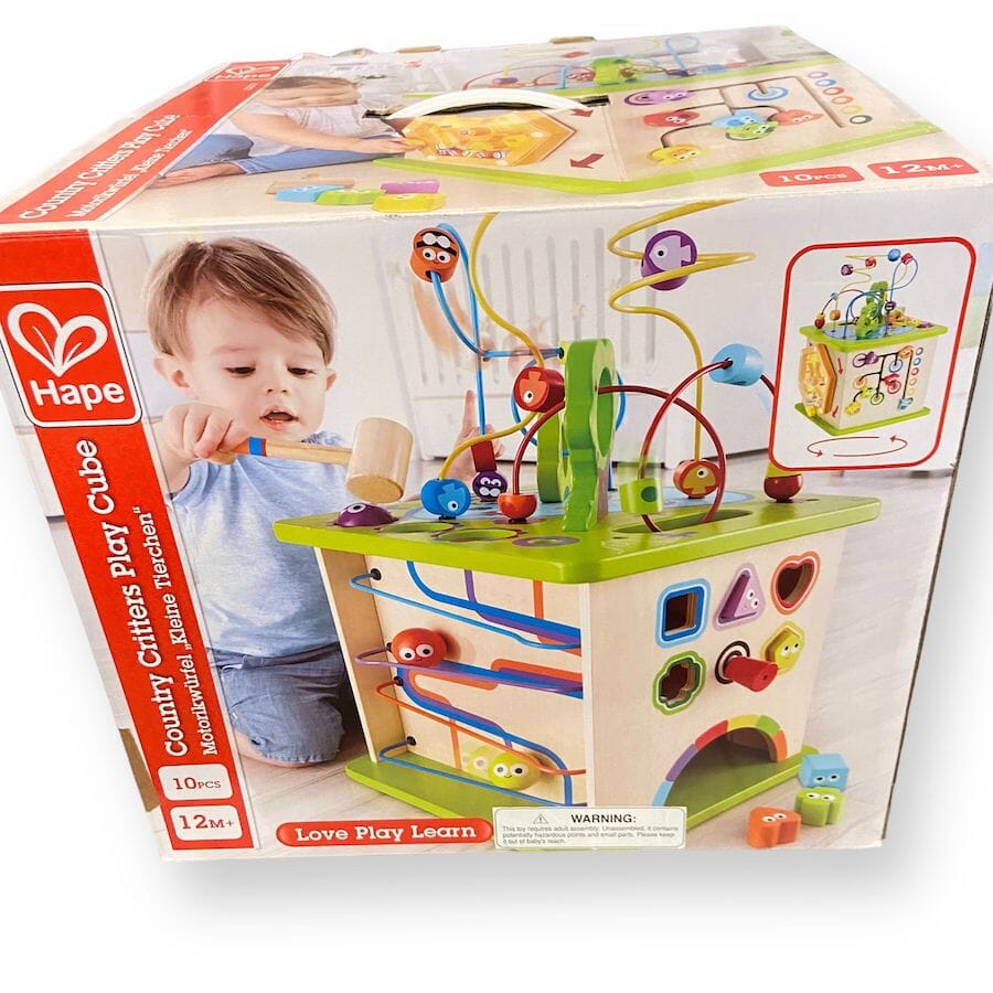 Hape Country Critters Wooden Activity Cube – TOYCYCLE