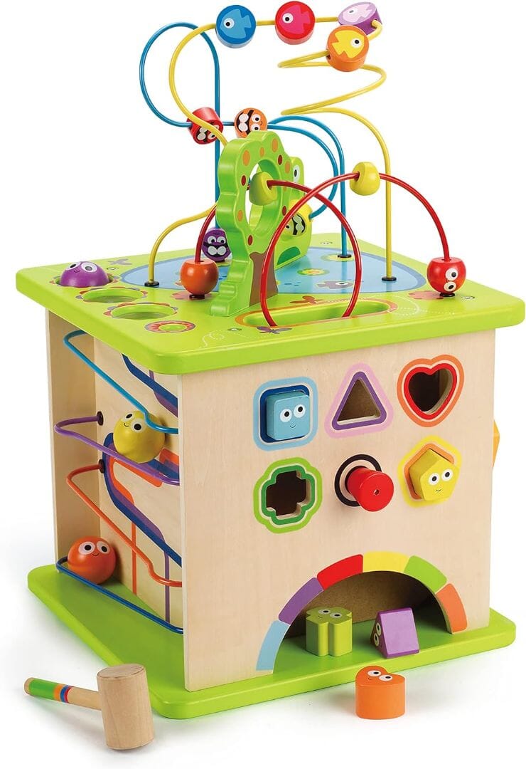 Hape Country Critters Wooden Activity Cube Toys 