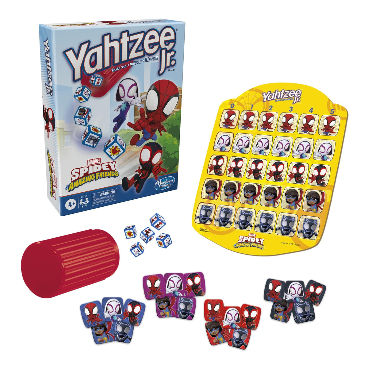 Hasbro Gaming Yahtzee Jr. Spidey and His Amazing Friends F3198