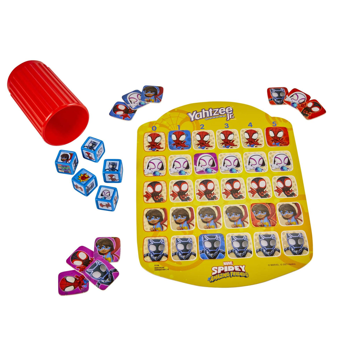 Hasbro Gaming Yahtzee Jr. Spidey and His Amazing Friends F3198
