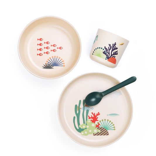 EKOBO USA - DS - Illustrated Bamboo Kid Set - Sea