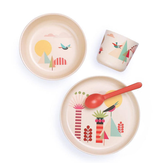 EKOBO USA - DS - Illustrated Bamboo Kid Set - Trees