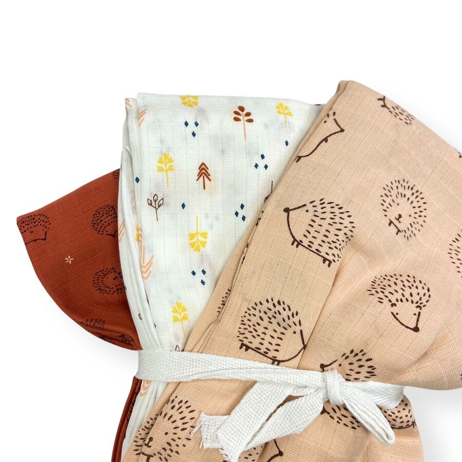 Infant Swaddles Bundle with Plush Bunny Toys 