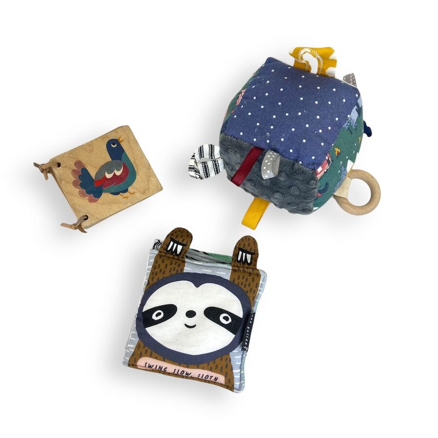 Mixed Brands - Infant Toy Bundle with Sensory Block