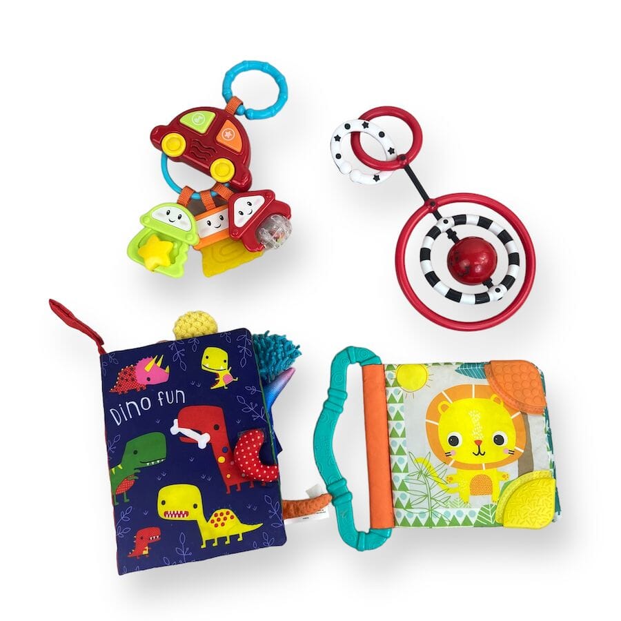 Mixed Brands - Infant Toy Bundle with Teething Book