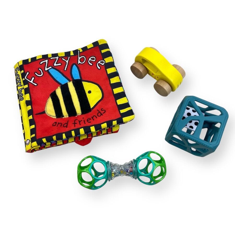 Mixed Brands - Infant Toy Bundle withFuzzy Bee Book