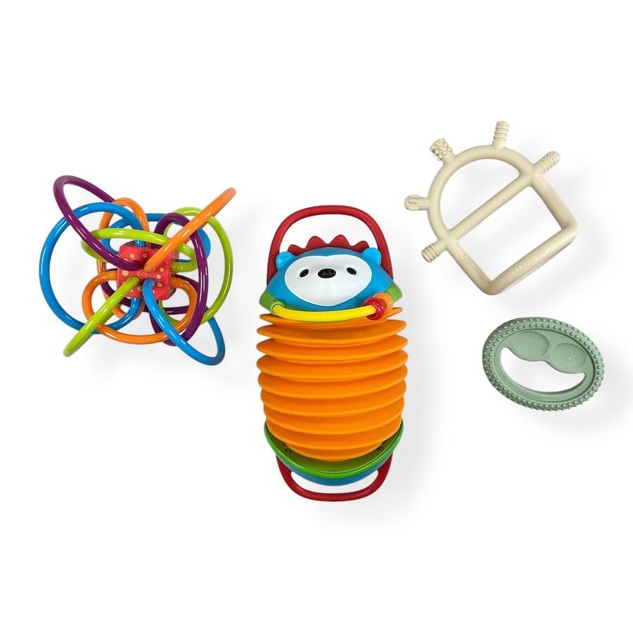 Infant Toy & Teether Bundle with Hedgehog Toys 
