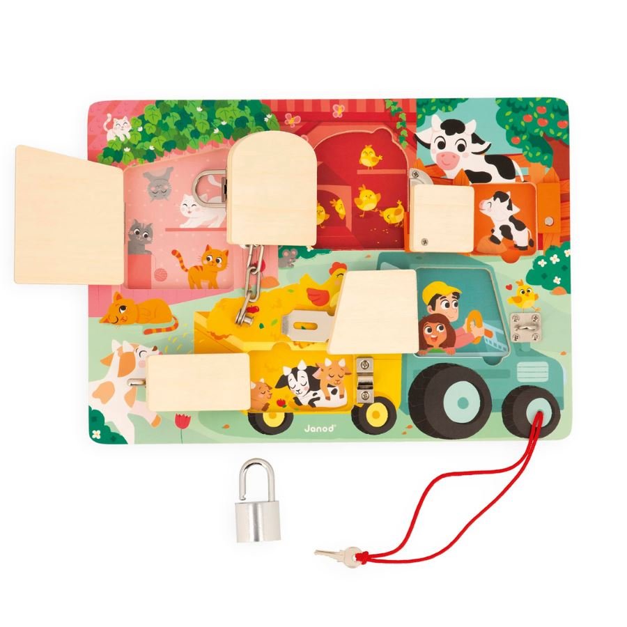 Janod - Janod Padlocks Busy Board - The Farm