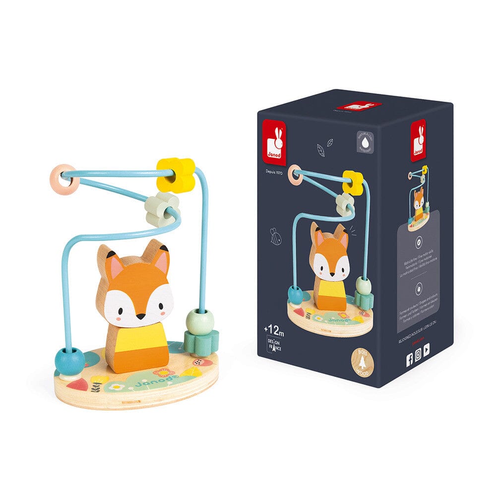Janod Pure Fox Stacker Bead Maze Toys 