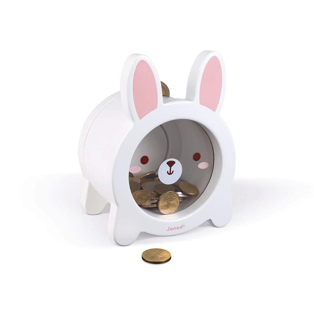 Janod Rabbit Moneybox Coin Bank Toys 