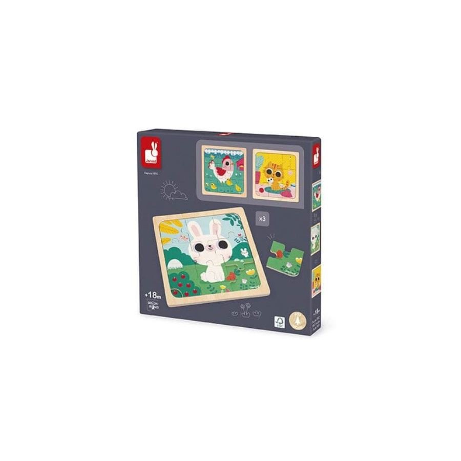 Janod - Janod Wooden Puzzle Trio
