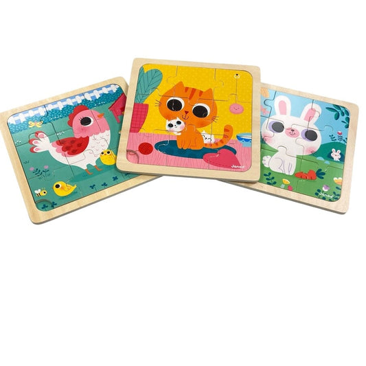 Janod - Janod Wooden Puzzle Trio