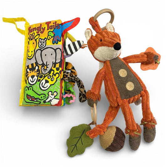 JellyCat Fox Toy and Jungly Tails Soft Book Toys 
