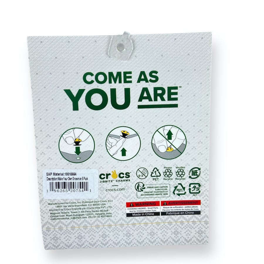 Crocs - Jibbitz Make Your Own Crocs Snowman 5 - Pack
