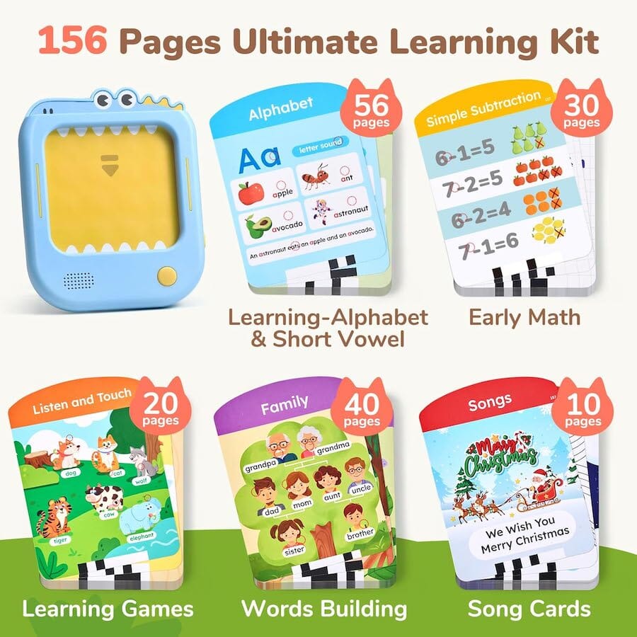 JoyCat Kids Learning Pad with Phonics Flash Cards Toys 