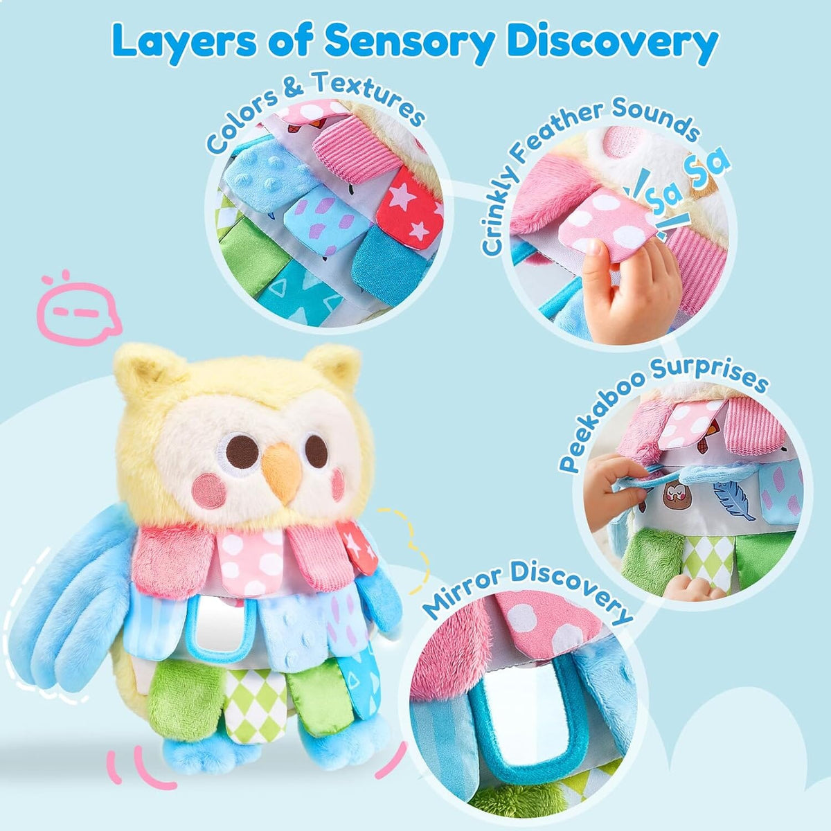 JoyCat Sensory Owl Baby Toy Toys 