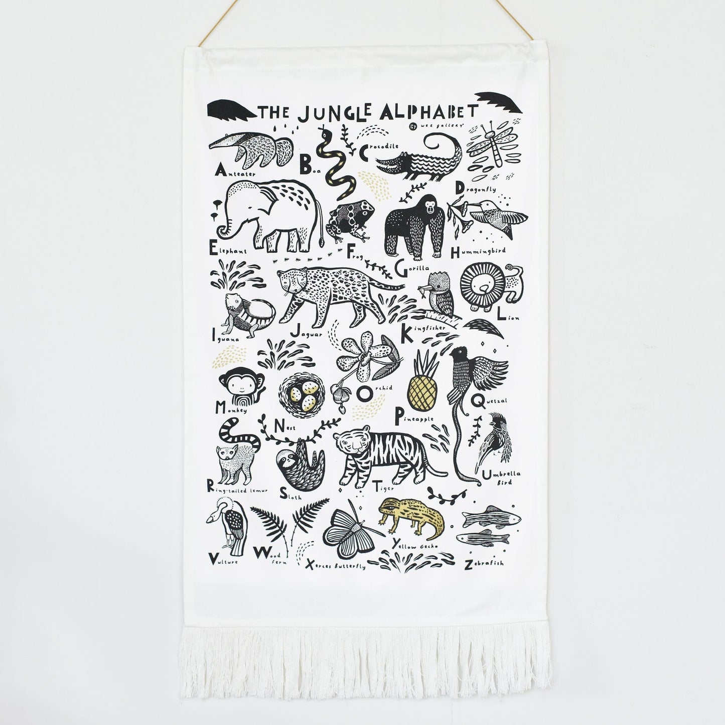 Jungle Alphabet Tapestry Decor 