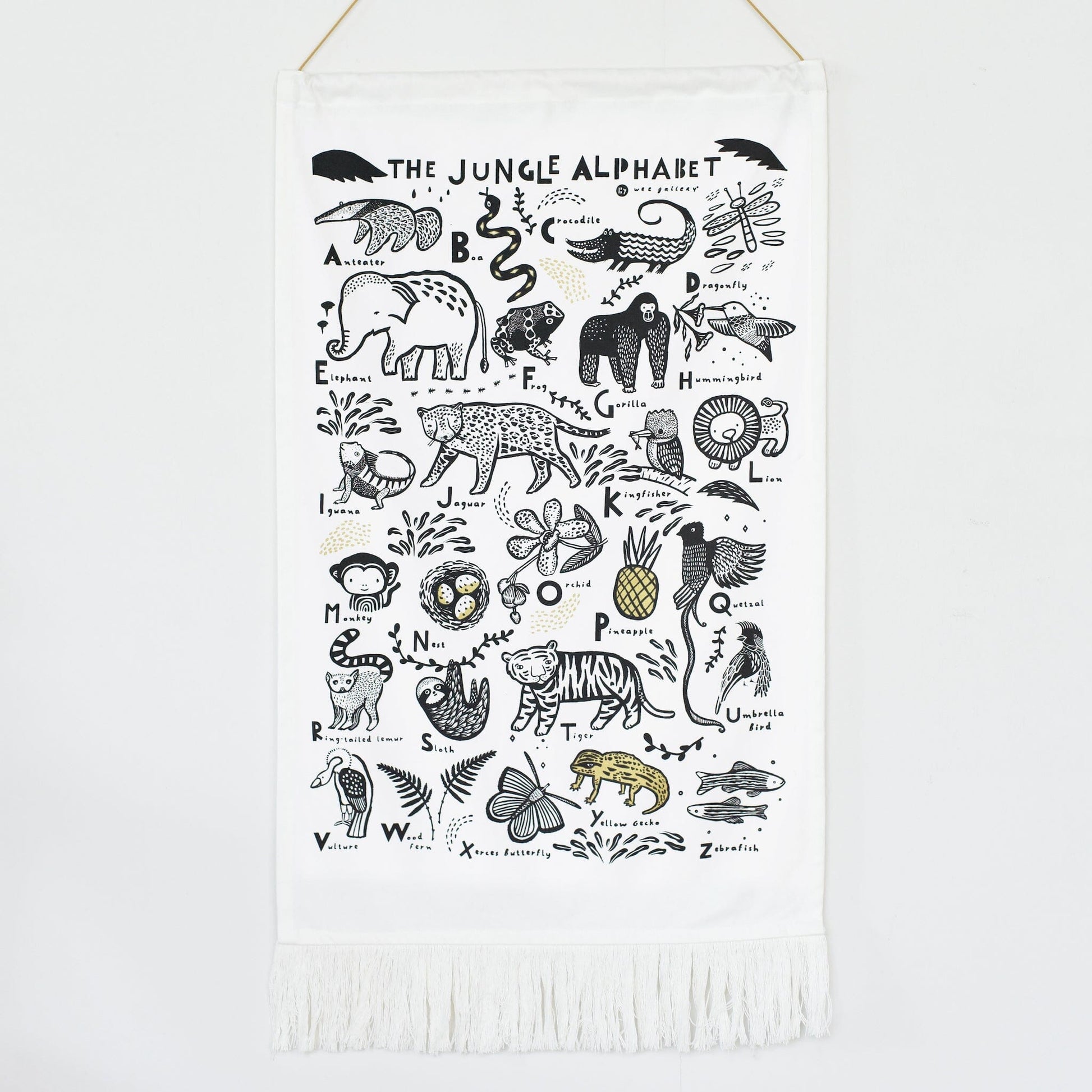 Jungle Alphabet Tapestry Decor 