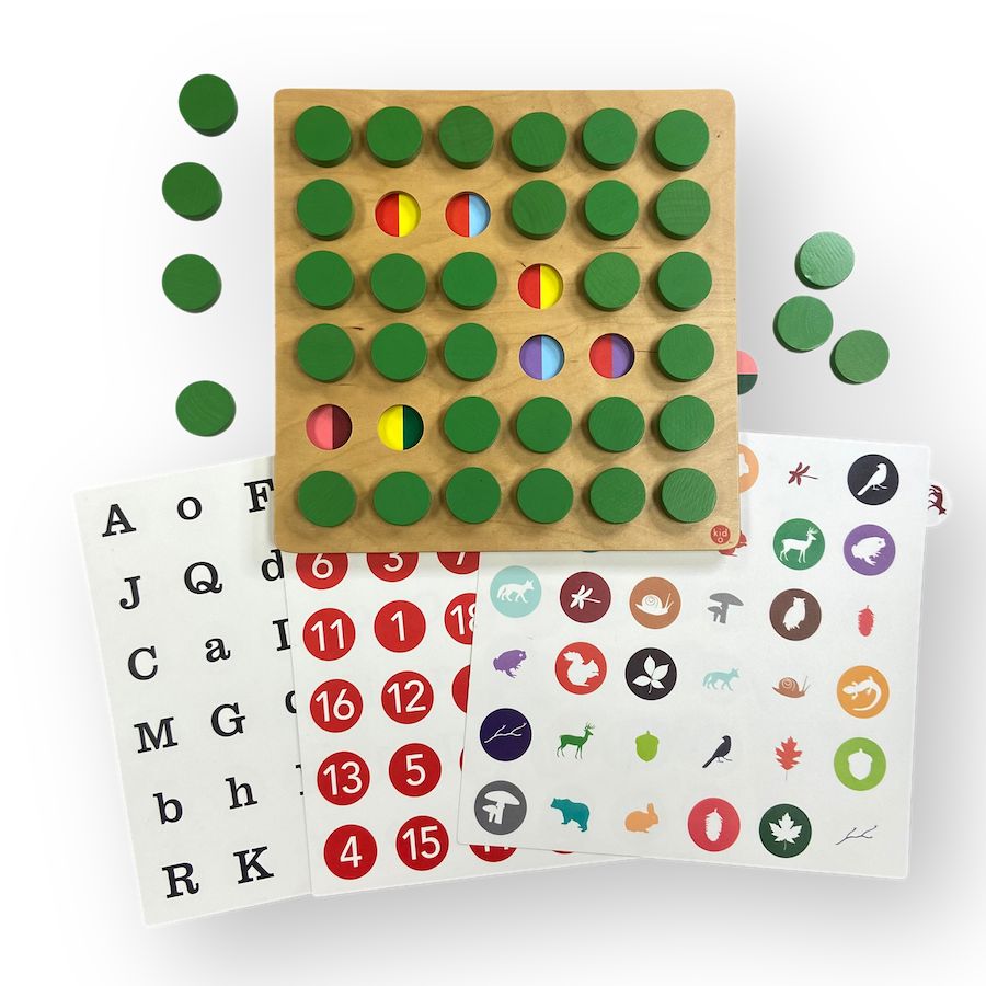 Kid-O Memory Match 36 Wooden Concentration Game Toys 
