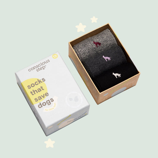 Kids Socks that Save Dogs Kids Box 