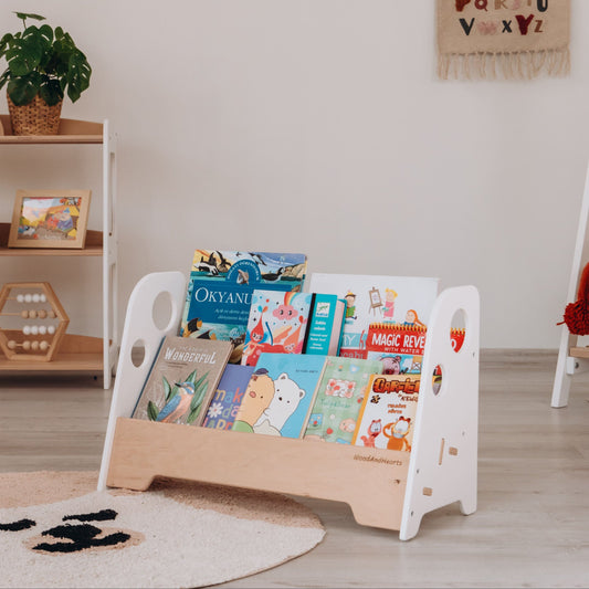Kids Wooden Bookshelf Shelf 